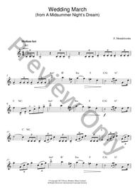 Wedding March piano sheet music cover